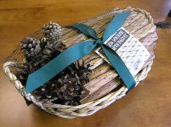 Peeled Wicker Hearth Basket