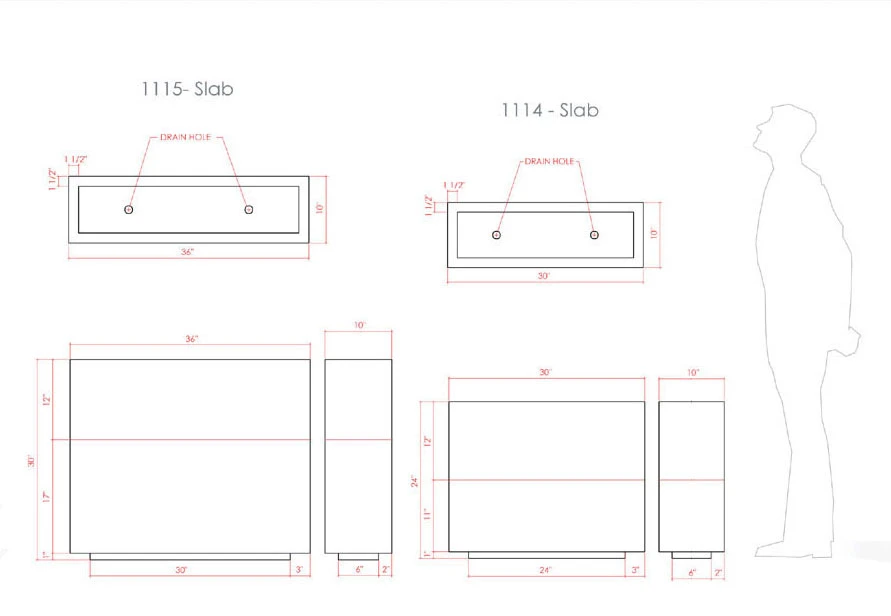 Slab Planter 2 Slab Planter - Image 2
