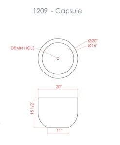 Capsule Planter -Garden Decoration Store 1209 CAPSULE SPEC SHEET 14588.1687796346