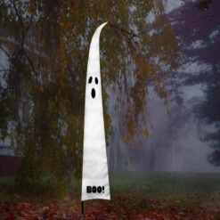Evergreen Halloween Ghost Yard Captain Banner
