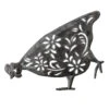 Floral Hen Metal Wall Art