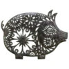 Pot Belly Pig Metal Wall Art
