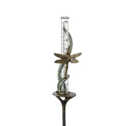 Dragonfly On Vine Rain Gauge Garden Stake -Garden Decoration Store 34884 3 08828.1676036643
