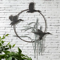 Duck Trio Aluminum Garden Wall Hanging