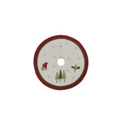 Christmas Greenery Felt Tree Skirt 52"