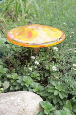 Blown Glass Mushroom Stake -Garden Decoration Store AHMS YO5 1600 69116.1676036672