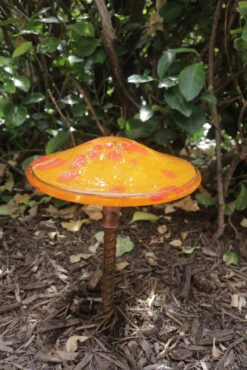 Blown Glass Mushroom Stake -Garden Decoration Store AHMS YOe1600 86910.1678810450