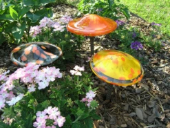 Blown Glass Mushroom Stake -Garden Decoration Store AHMS1 1600 10158.1676036673