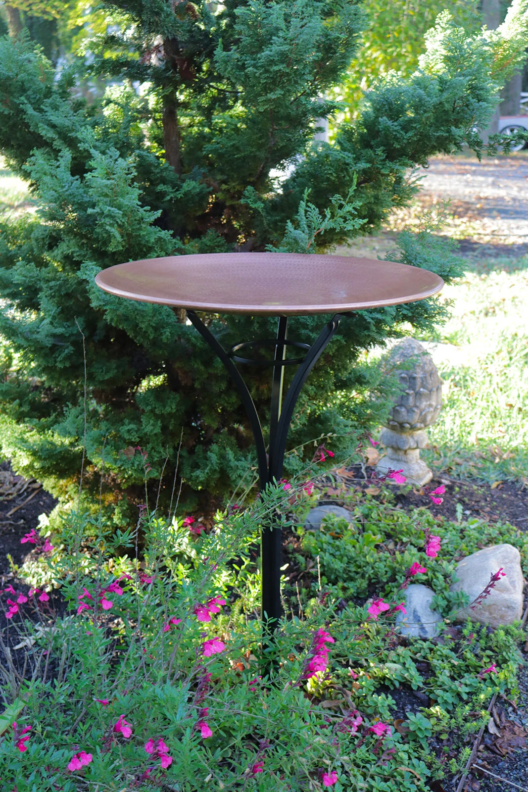 Elegant Copper Birdbath 3 Elegant Copper Birdbath - Image 3