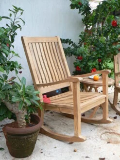 Del Amo Teak Rocking Armchair -Garden Decoration Store CHR 101.2 25064.1678299985