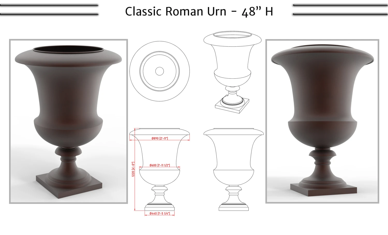 Roman Classic Urn 4 Roman Classic Urn - Image 4