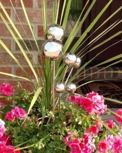 Lollipops - Set Of 6 Stainless Steel Decorative Garden Stakes