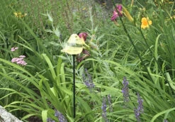 MARSHALL Glass Bird Stake -Garden Decoration Store Glass Yellow Bird Delaney1600 55993.1677440813