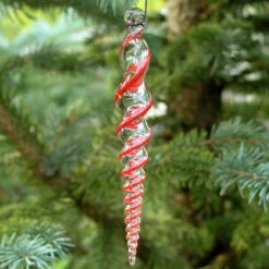 Glass Icicle Ornament -Garden Decoration Store HGA 1 58035.1676036643