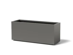 High Rectangle Planter 5 High Rectangle Planter -Garden Decoration Store High Rectangle Metallic Silver 84382.1709301079