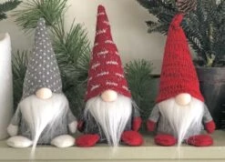 Winter Holiday Gnomes - Set Of 3