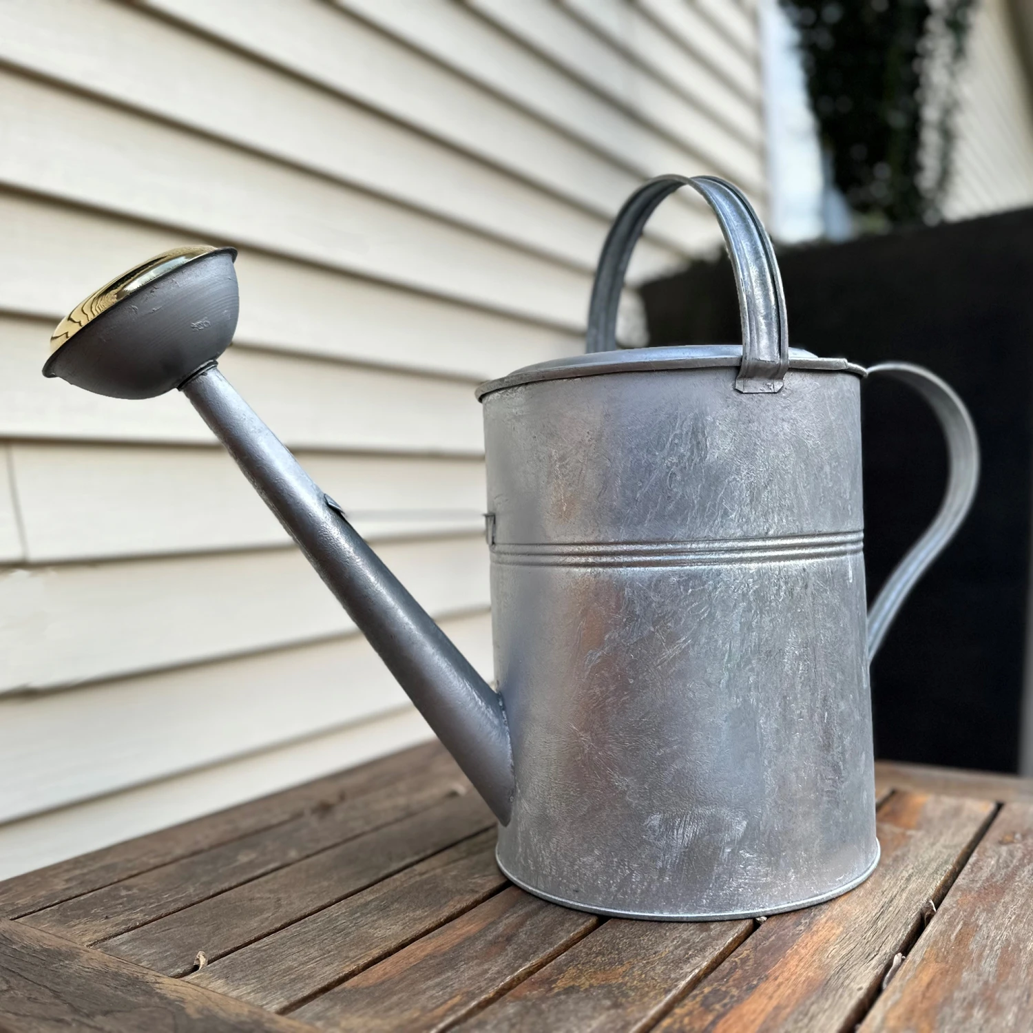 Plain Galvanized European Classic Double Grip Watering Can 2.6 Gallon 2 Plain Galvanized European Classic Double Grip Watering Can 2.6 Gallon - Image 2