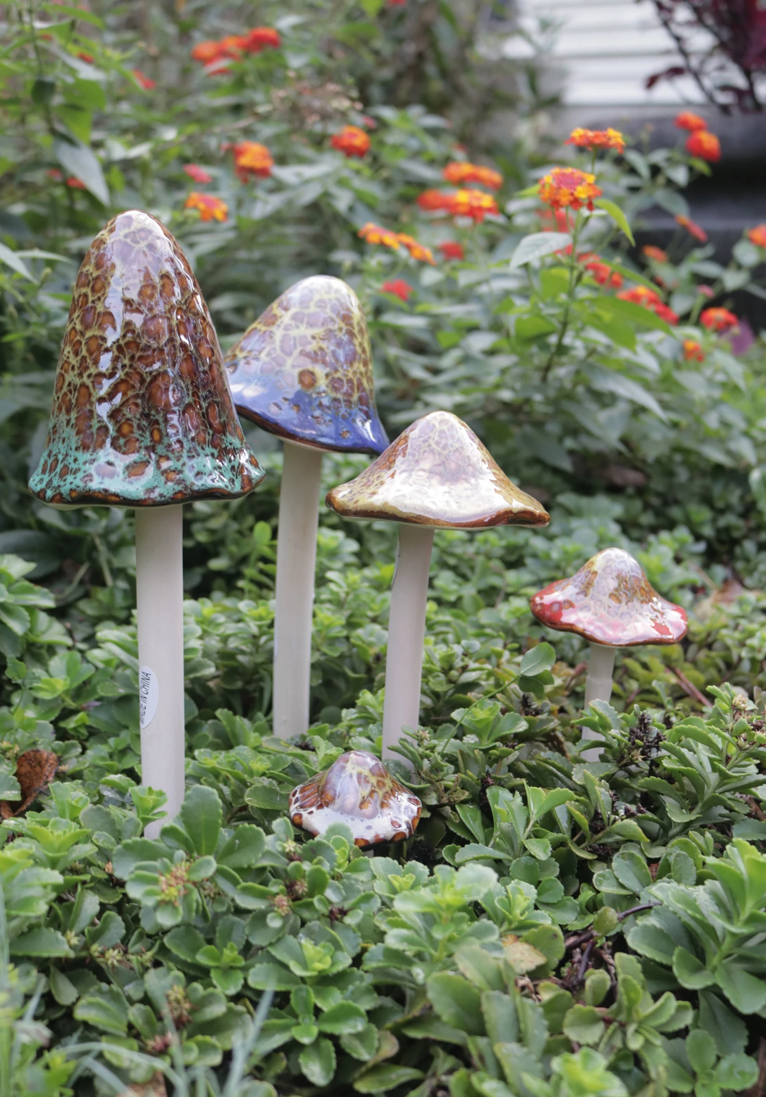 MARSHALL Ceramic Mushroom Stakes - Set Of 5 5 MARSHALL Ceramic Mushroom Stakes - Set Of 5 - Image 5