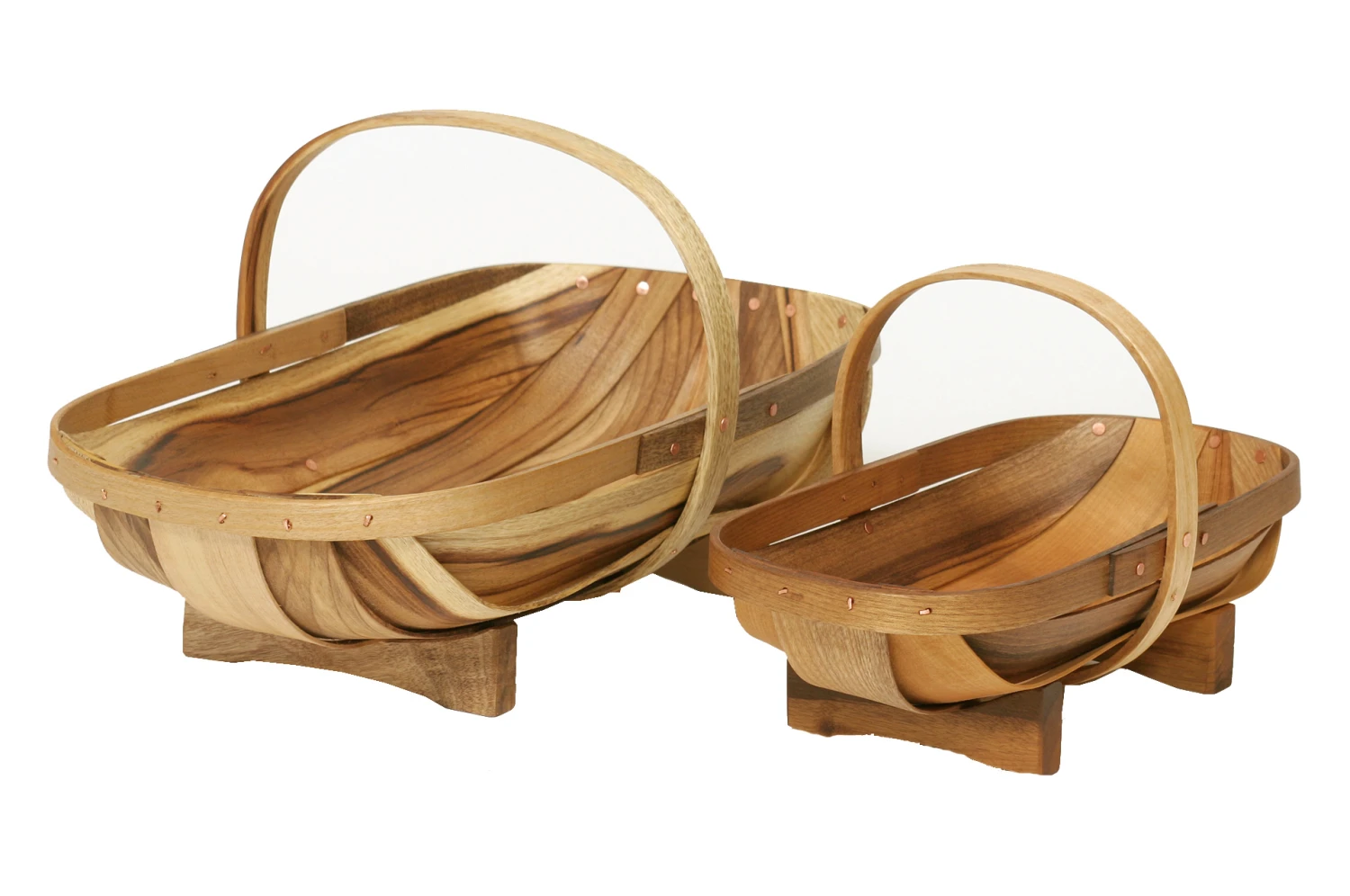 Wooden Garden Trug Set - Large & Small 1 Wooden Garden Trug Set - Large & Small