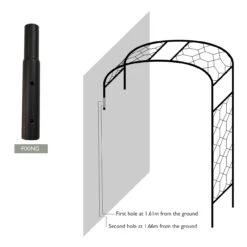 Wall Pergola -Garden Decoration Store Wall Arch Fixing Points 84237.1692284476
