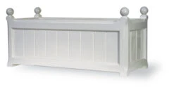 Windsor Fiberglass Planters -Garden Decoration Store Windsor Trough White 55596.1676118012