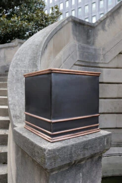 Zarif Elegant Square Copper Planter -Garden Decoration Store Zarif14E 1600 19726.1677629517