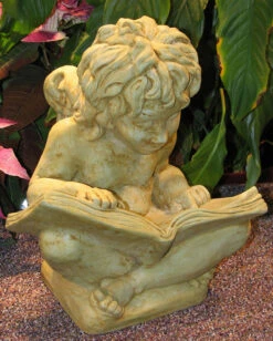 Cherub With Book Statue