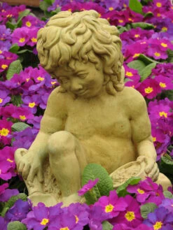Gardening Cherub Statue
