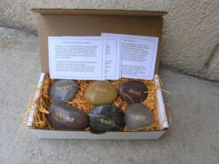 Garden Herb Markers Gift Set - 6 Stone Herb Markers