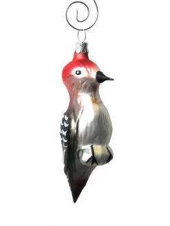 Red-Headed Woodpecker With Black Wings Ornament