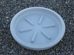 Round Saucer For Concrete Planter -Garden Decoration Store saucer round 13.5 pewter 2 02742.1695344081