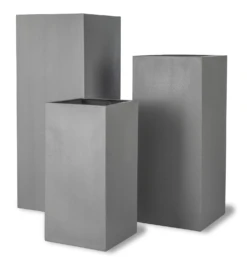 Geo Tall Square Fiberglass Planter -Garden Decoration Store squaregroup alt 20791.1676124784