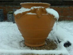 Sussex Urn - Terracotta -Garden Decoration Store sussexurninsnow 03665.1676126805